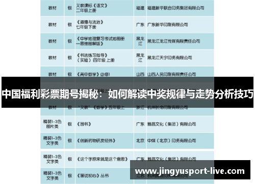 中国福利彩票期号揭秘：如何解读中奖规律与走势分析技巧